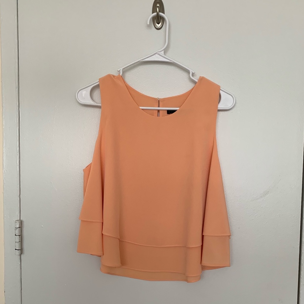 Peach Ruffle Tank